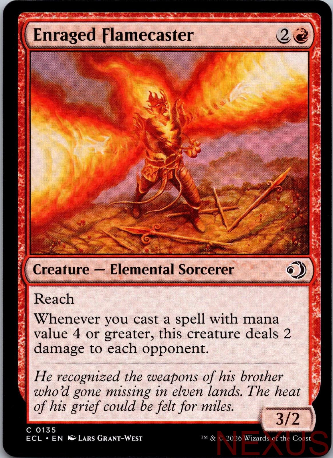 Enraged Flamecaster 135 Common Near Mint