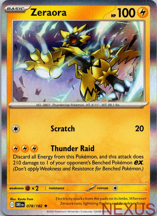 Zeraora (Cosmos Holo) 078/182 Rare Near Mint
