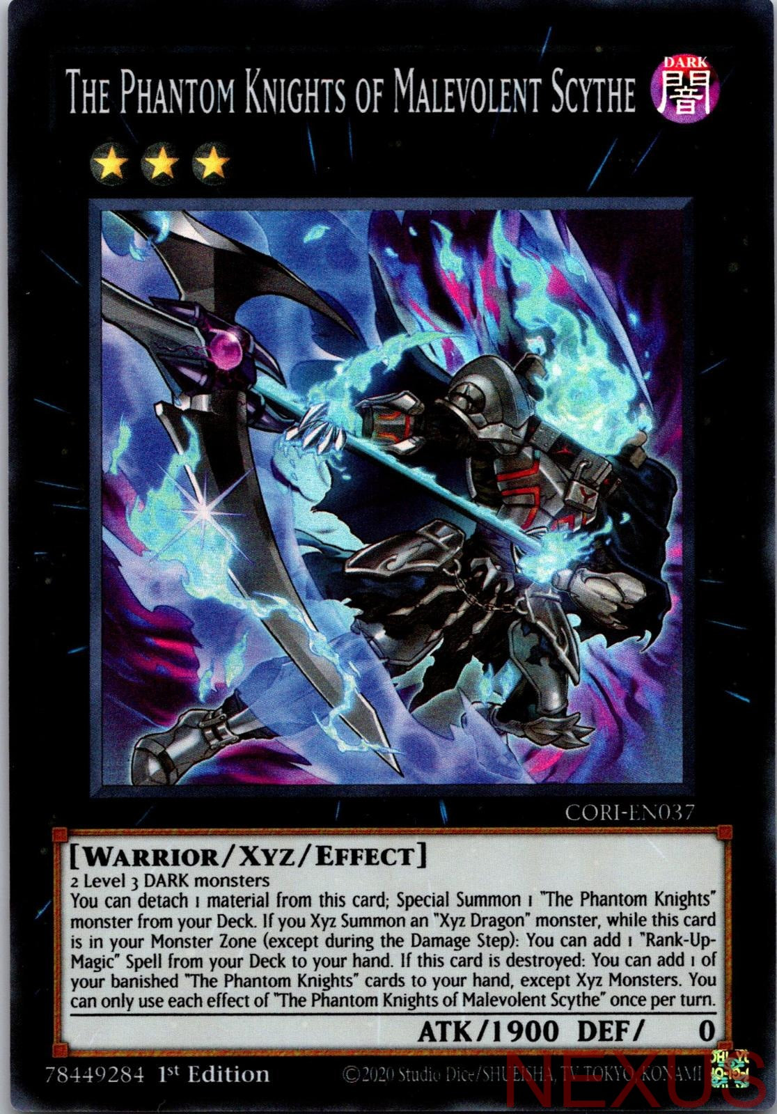 The Phantom Knights of Malevolent Scythe CORI-EN037 Chaos Origins 1st Edition NM