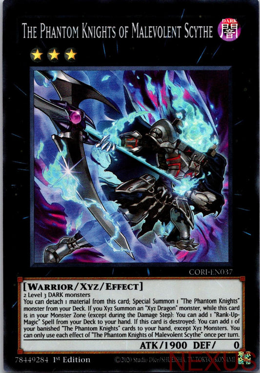 The Phantom Knights of Malevolent Scythe CORI-EN037 Chaos Origins 1st Edition NM