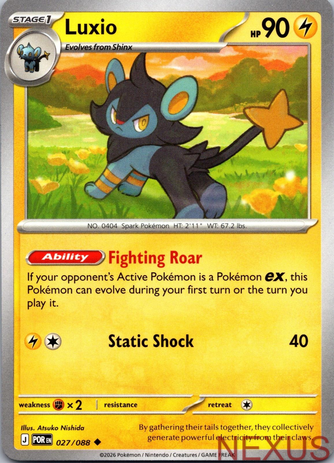 Luxio 027/088 Uncommon Near Mint
