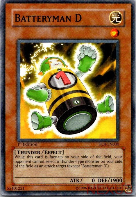 Batteryman D EOJ-EN030 Common Enemy of Justice Yu-Gi-Oh 1st Edition Near Mint