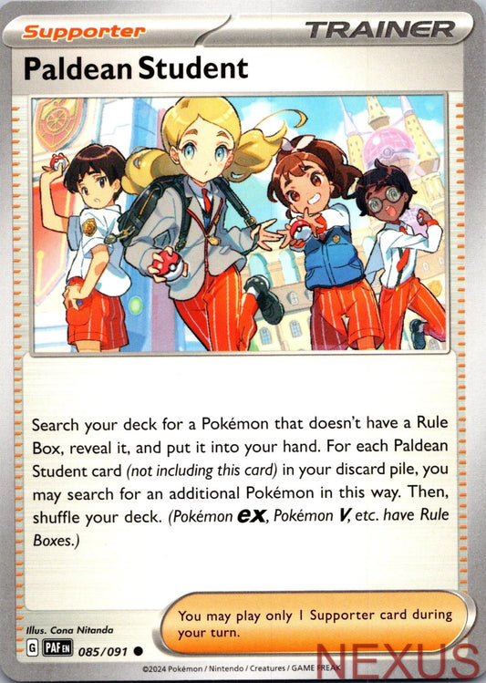 Paldean Student 085/091 Common Near Mint