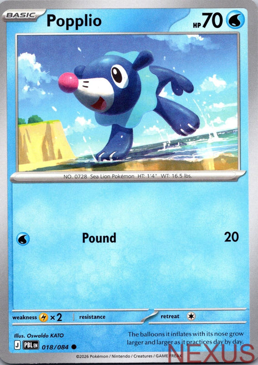 Popplio 018/084 Common Near Mint