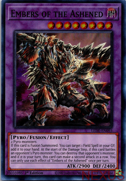 Embers of the Ashened LEDE-EN093 Super Rare Legacy of Destruction 1st Edition NM