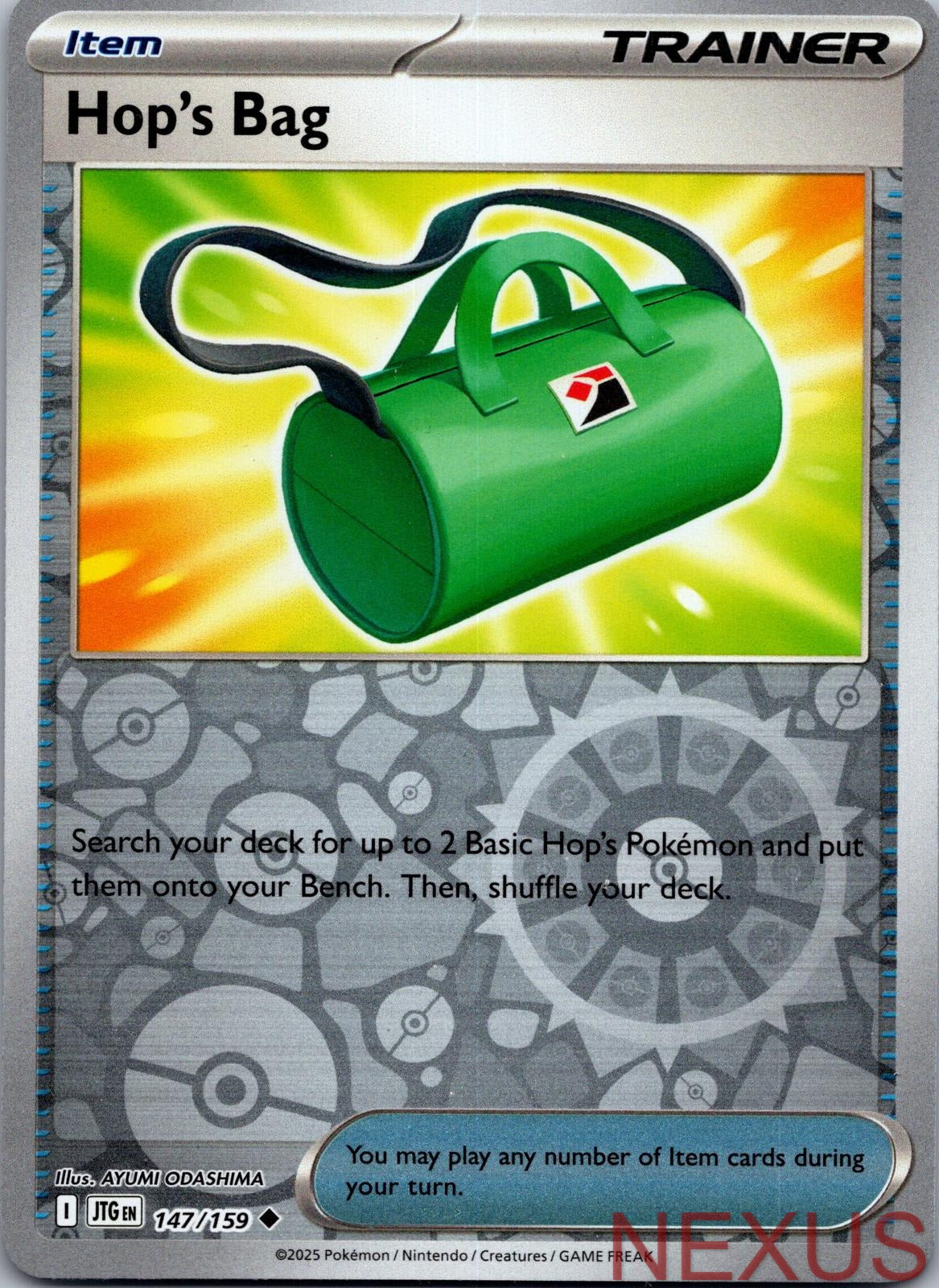 Hop's Bag 147/159 Uncommon Reverse Holo Near Mint