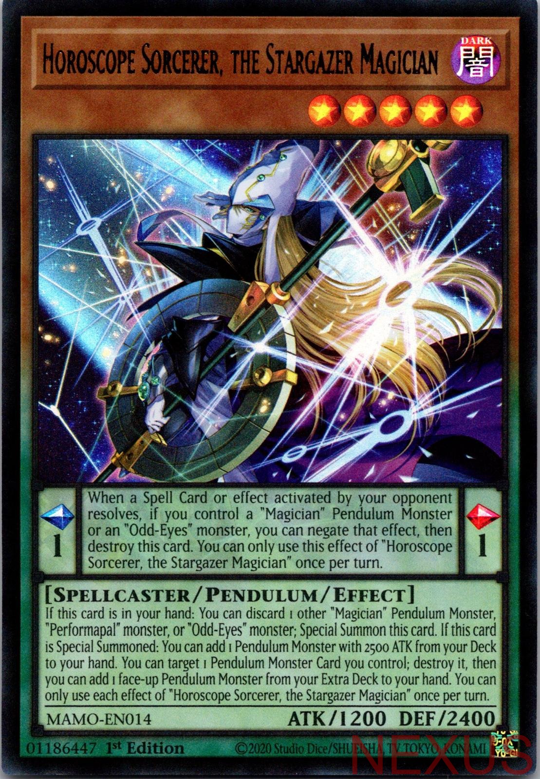 Horoscope Sorcerer, the Stargazer Magician MAMO-EN014 1st Edition NM