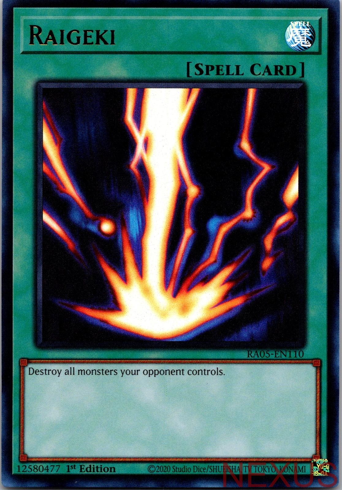 Raigeki (Ultra Rare) RA05-EN110 Ultra Rare 1st Edition Near Mint