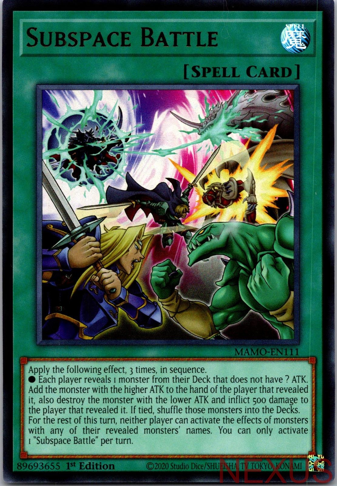 Subspace Battle MAMO-EN111 Magnificent Monsters Yu-Gi-Oh 1st Edition NM