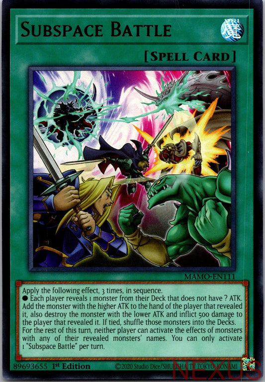 Subspace Battle MAMO-EN111 Magnificent Monsters Yu-Gi-Oh 1st Edition NM