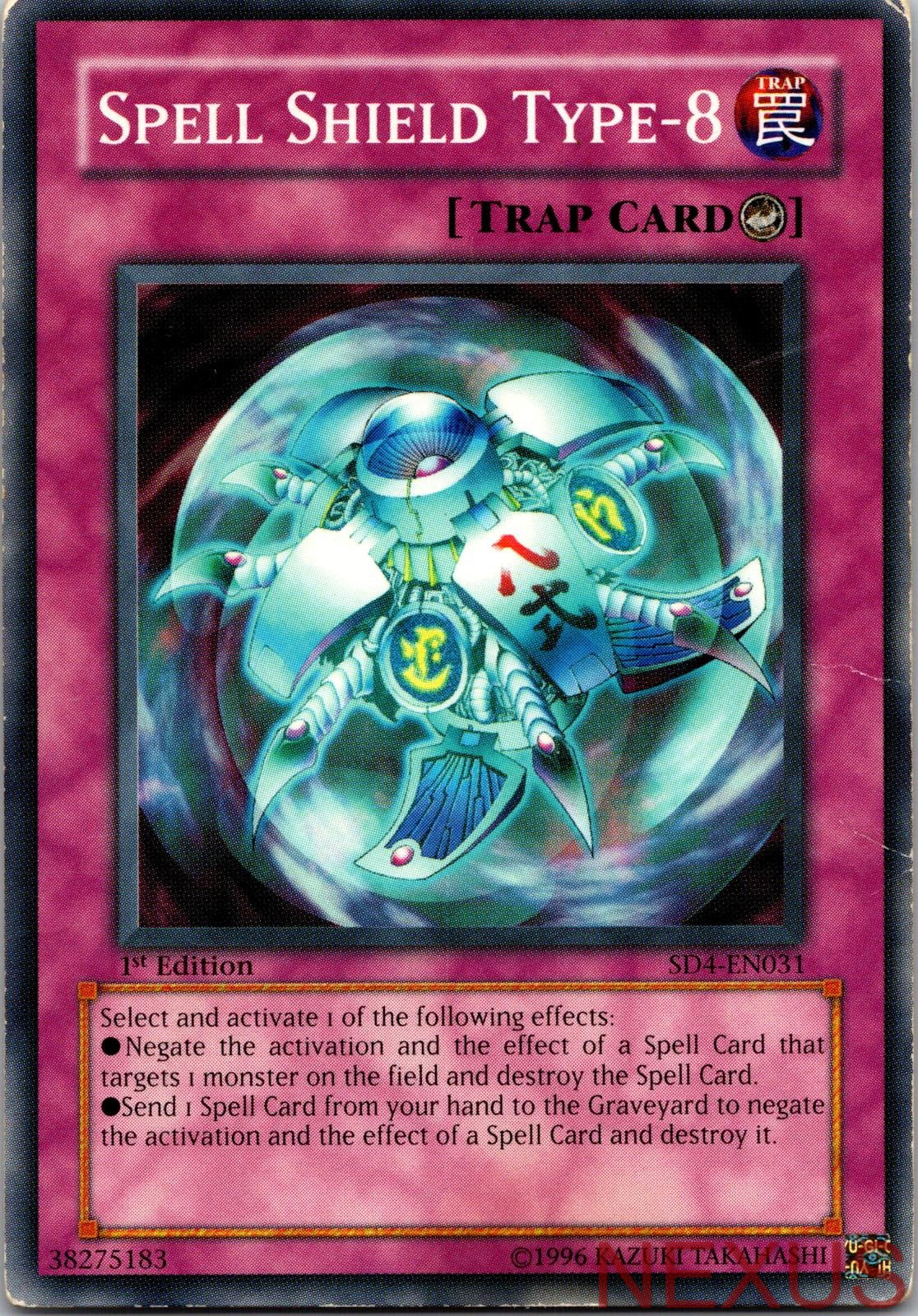 Spell Shield Type-8 SD4-EN031 Common 1st Edition Lightly Played