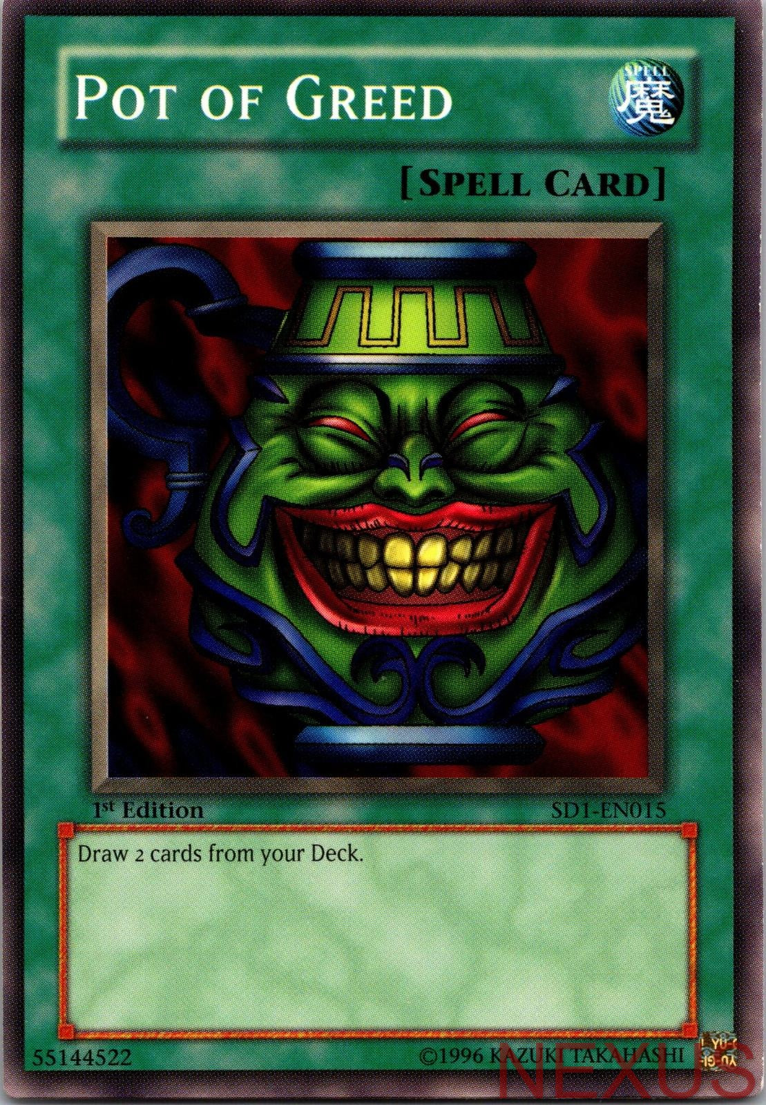 Pot of Greed SD1-EN015 Structure Deck: Dragon's Roar Yu-Gi-Oh Unlimited NM