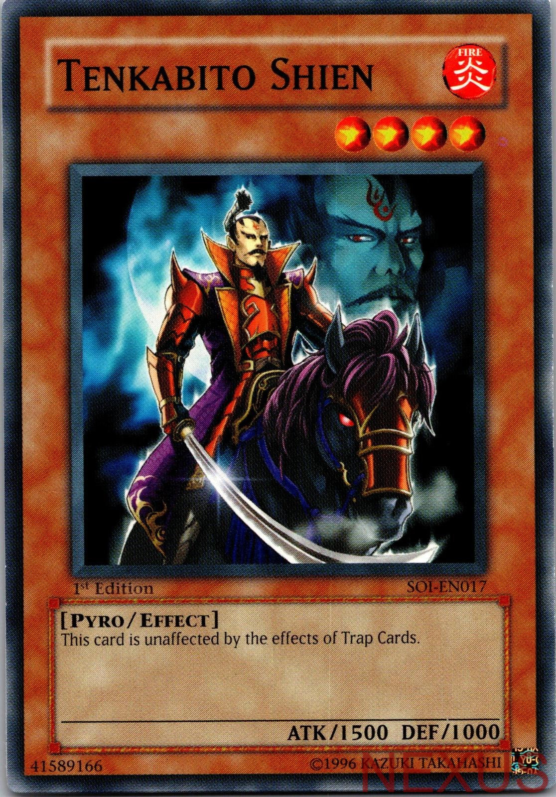 Tenkabito Shien SOI-EN017 Common Shadow of Infinity Yu-Gi-Oh 1st Edition NM