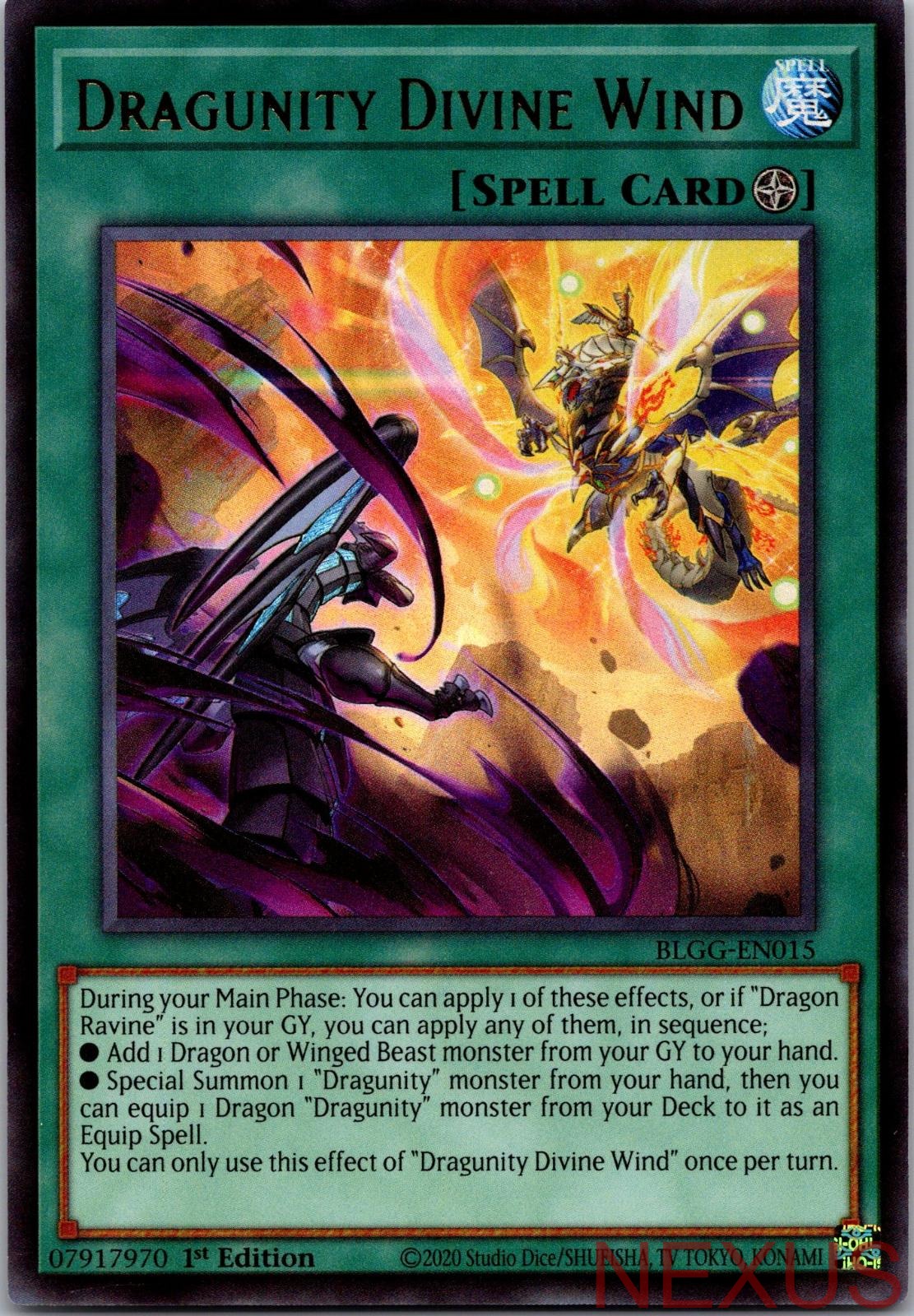 Dragunity Divine Wind BLGG-EN015 Ultra Rare 1st Edition Near Mint