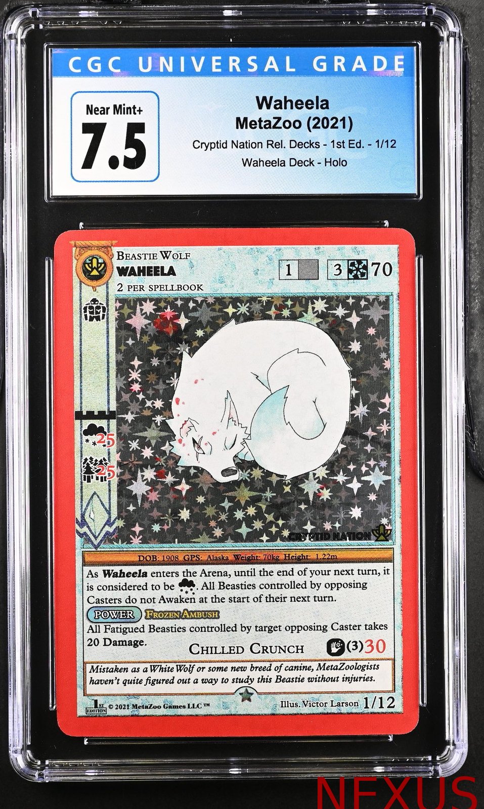 Waheela 1/12 Deck Holo Metazoo Ocg CGC 7.5 Near Mint+