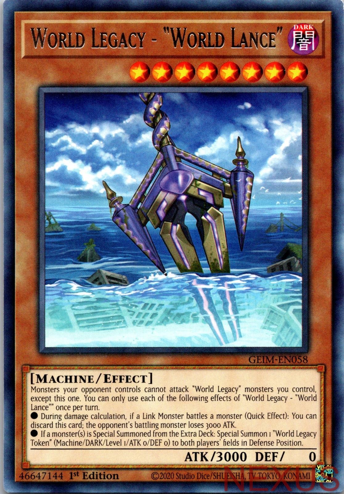 World Legacy - "World Lance" GEIM-EN058 Rare 1st Edition Near Mint