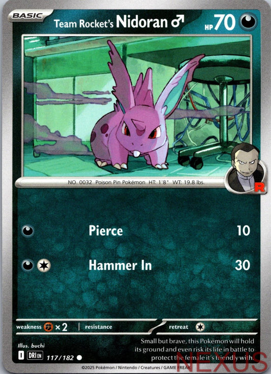Team Rocket's NidoranM 117/182 Common Near Mint