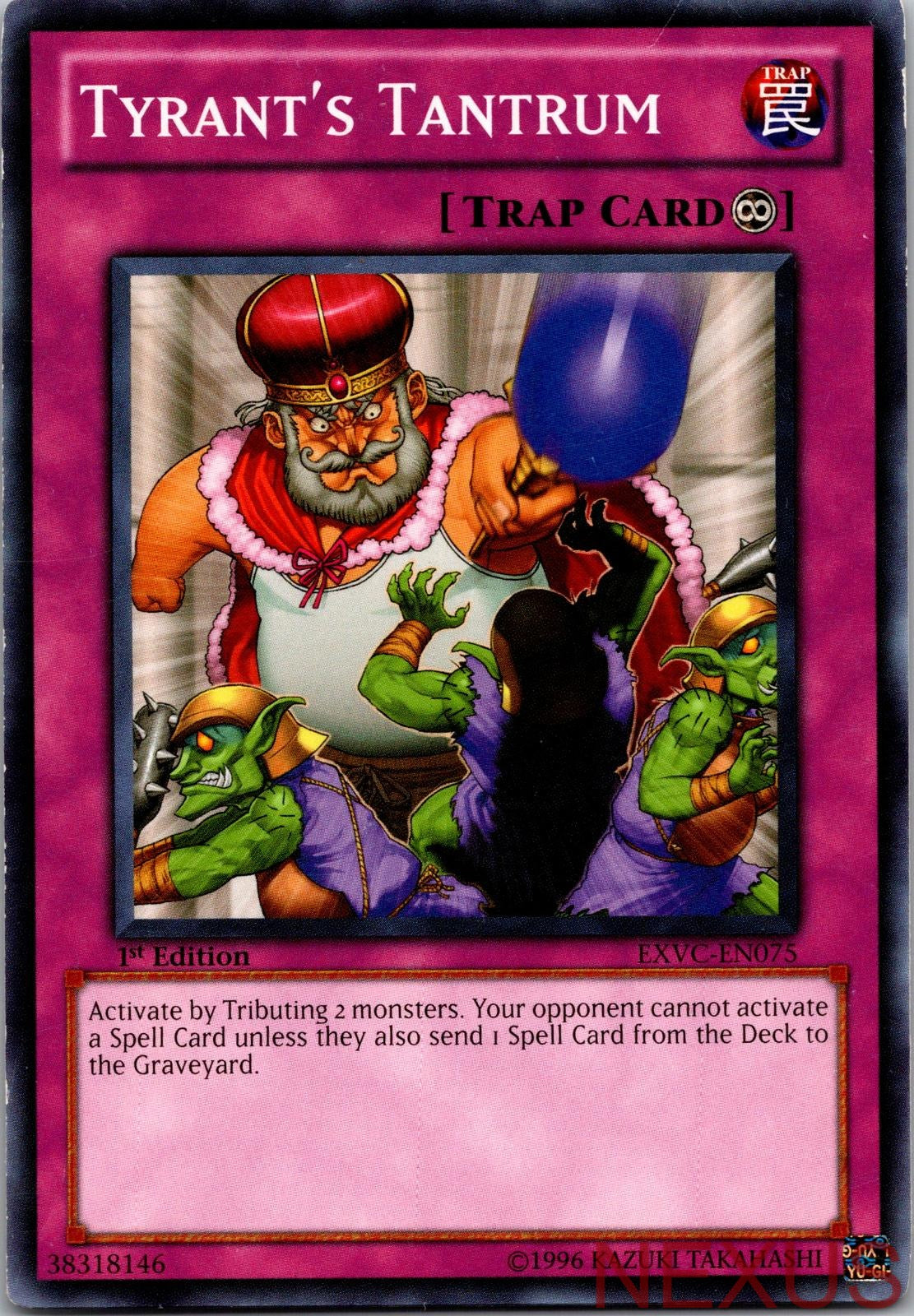 Tyrant's Tantrum EXVC-EN075 Common 1st Edition Lightly Played