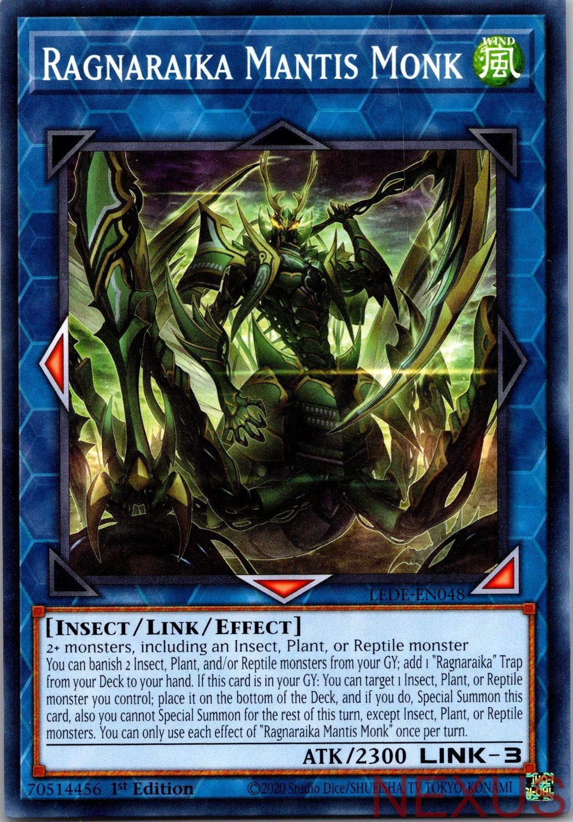 Ragnaraika Mantis Monk LEDE-EN048 Common 1st Edition Near Mint