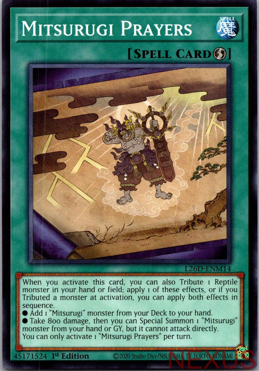Mitsurugi Prayers L26D-ENM14 Common 1st Edition Near Mint