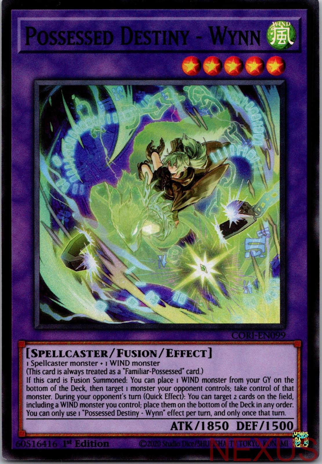Possessed Destiny - Wynn CORI-EN099 Super Rare Chaos Origins 1st Edition NM