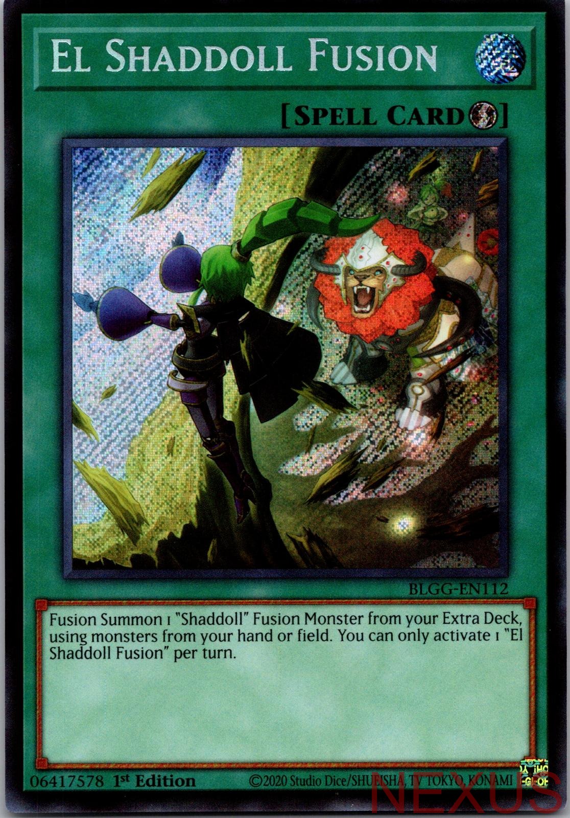 El Shaddoll Fusion BLGG-EN112 Secret Rare 1st Edition Near Mint