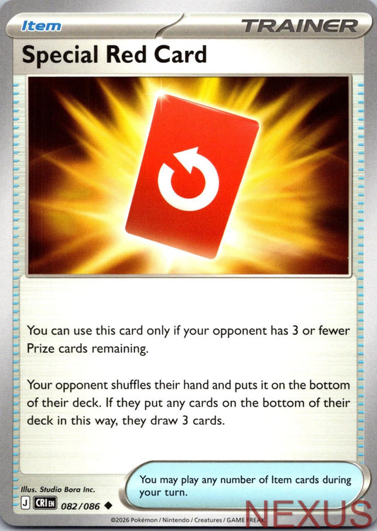 Special Red Card 082/086 Uncommon Near Mint