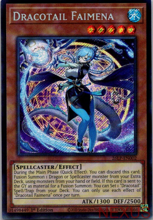 Dracotail Faimena (Secret Rare) 26LP-EN002 Secret Rare 1st Edition Near Mint