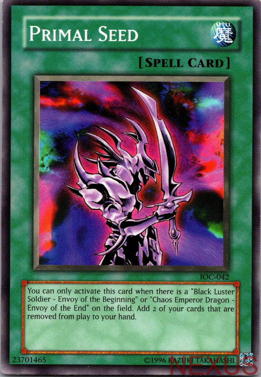 Primal Seed IOC-042 Common Invasion of Chaos Yu-Gi-Oh Unlimited Near Mint