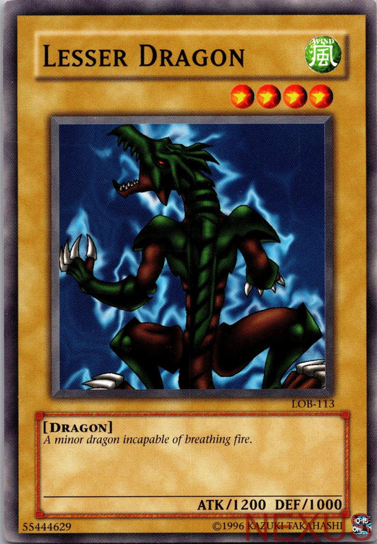 Lesser Dragon LOB-113 Common The Legend of Blue Eyes White Dragon Unlimited NM