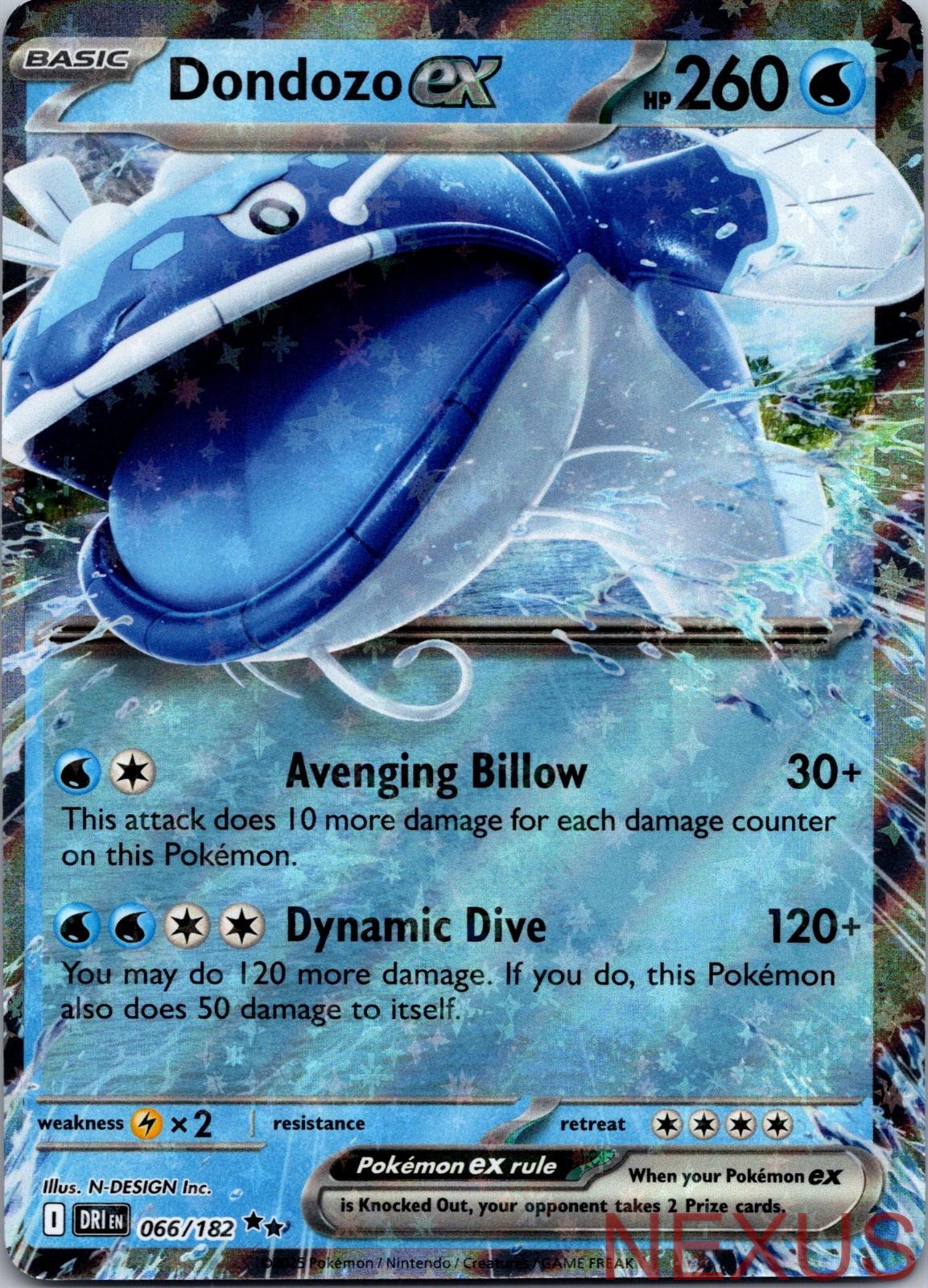 Dondozo ex 066/182 Double Rare Holo Near Mint