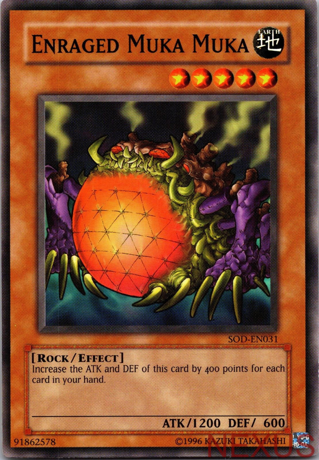 Enraged Muka Muka SOD-EN031 Common Soul of the Duelist Unlimited Near Mint