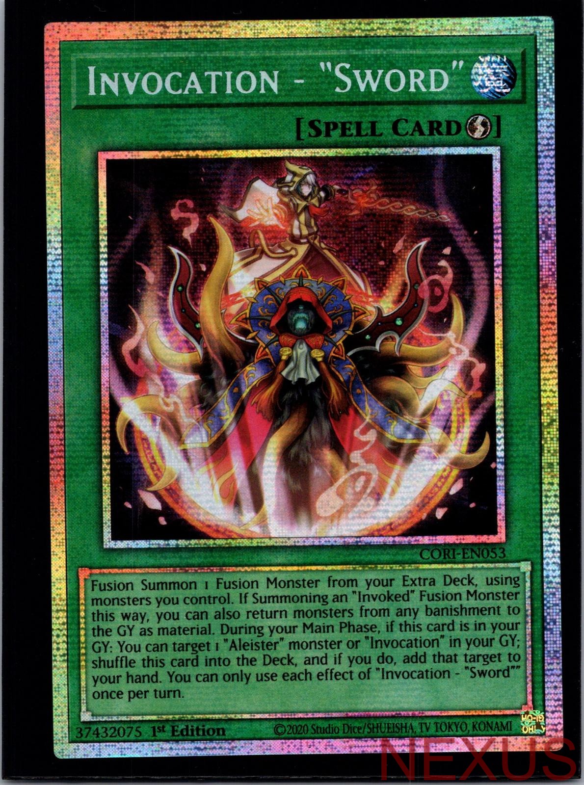 Invocation - "Sword" (Starlight Rare) CORI-EN053 Starlight Rare 1st Edition NM