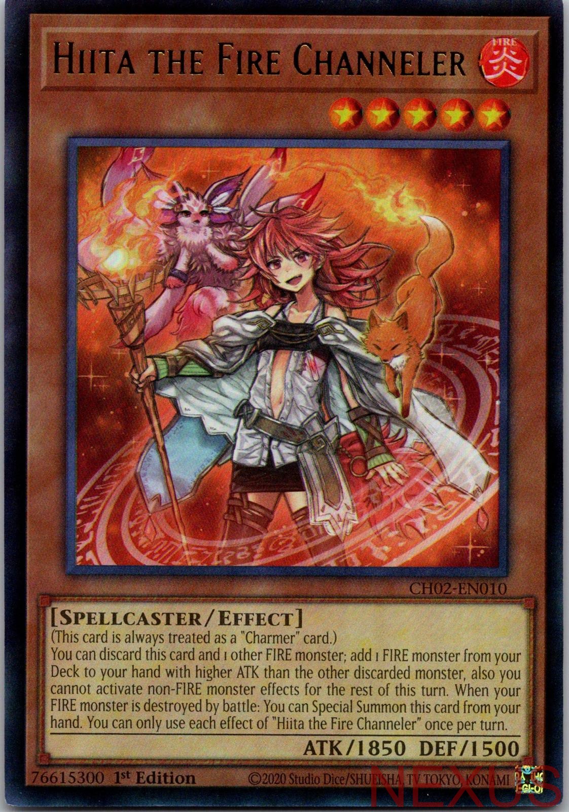 Hiita the Fire Channeler CH02-EN010 1st Edition NM