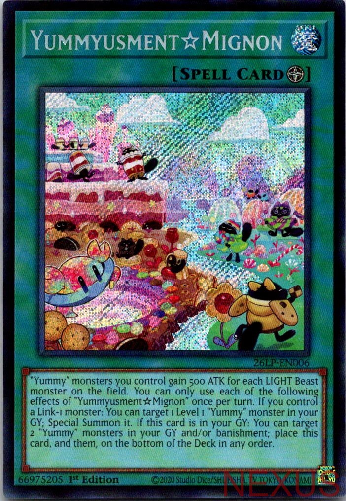 YummyusmentMignon (Secret Rare) 26LP-EN006 Secret Rare 1st Edition Near Mint