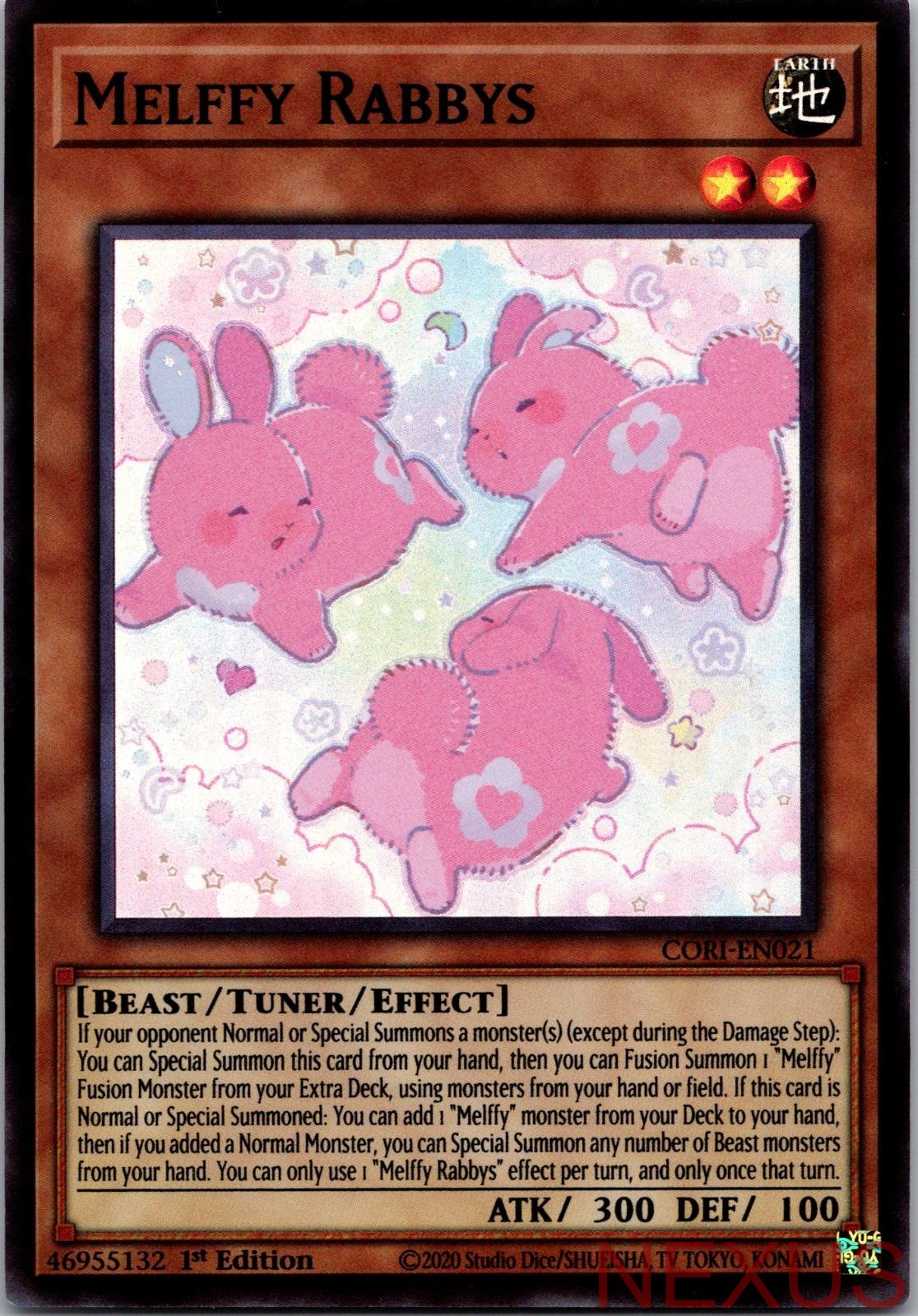 Melffy Rabbys CORI-EN021 Super Rare Chaos Origins 1st Edition Near Mint