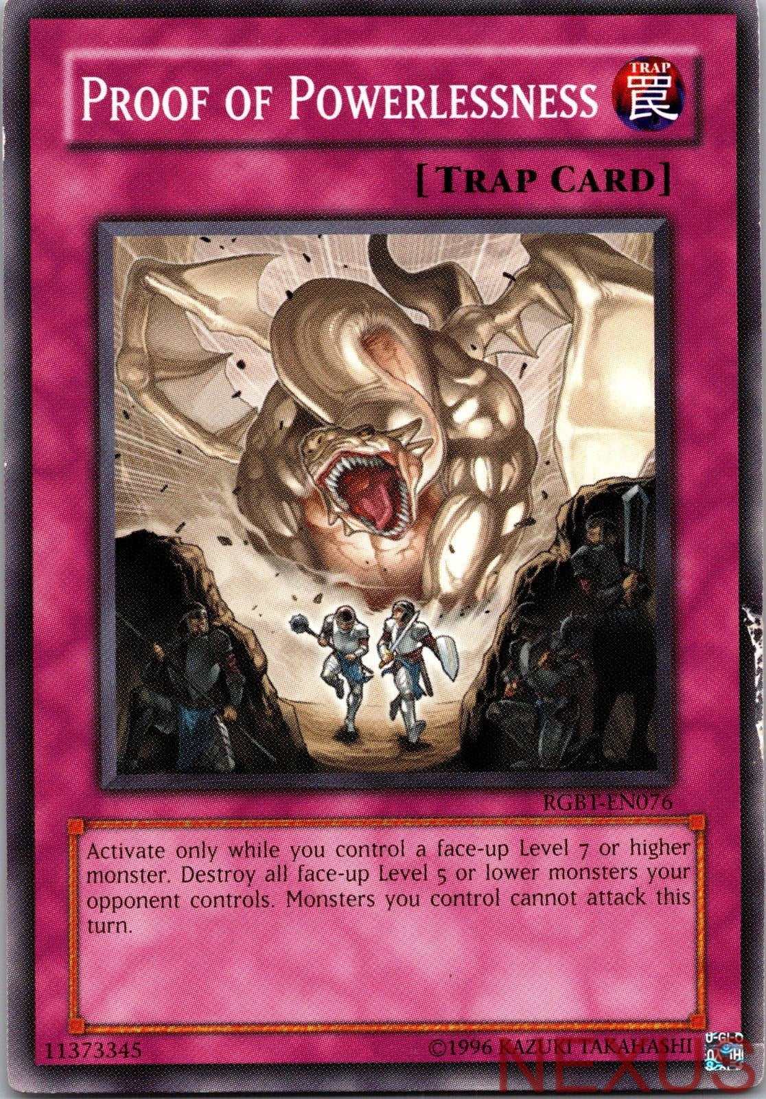Proof of Powerlessness RGBT-EN076 Common Unlimited Lightly Played