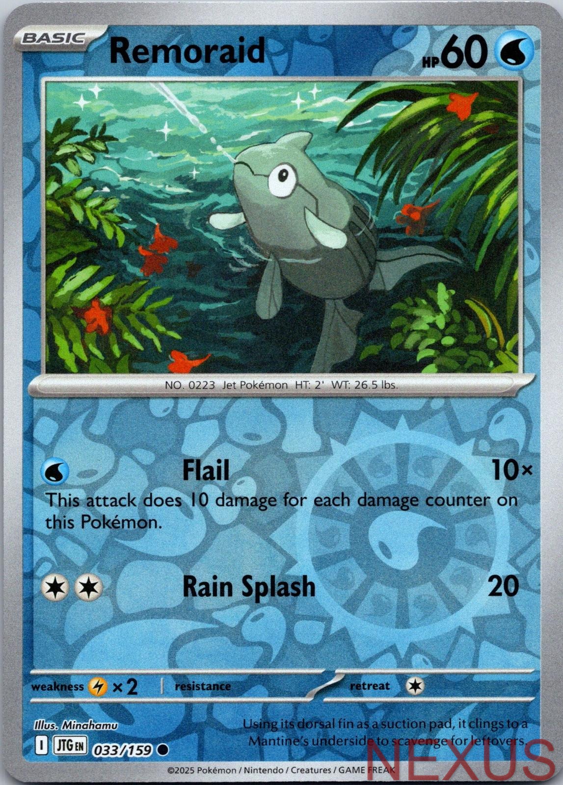 Remoraid 033/159 Common Reverse Holo Near Mint