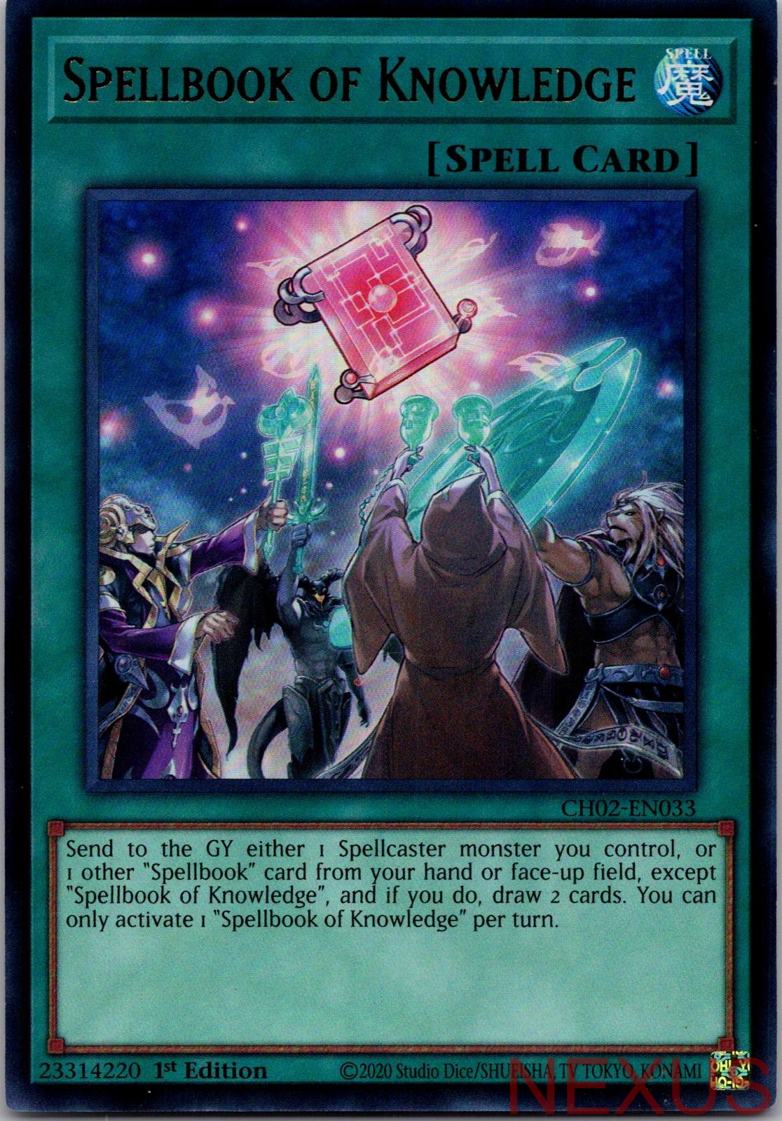 Spellbook of Knowledge CH02-EN033 Ultra Rare 1st Edition Near Mint