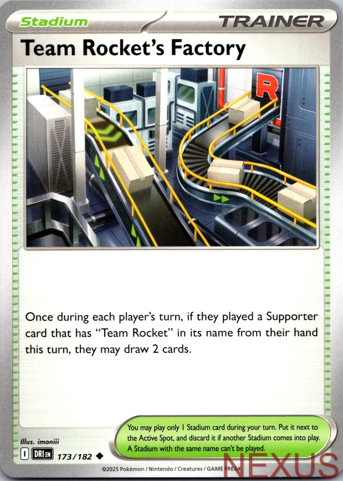 Team Rocket's Factory 173/182 Uncommon Near Mint