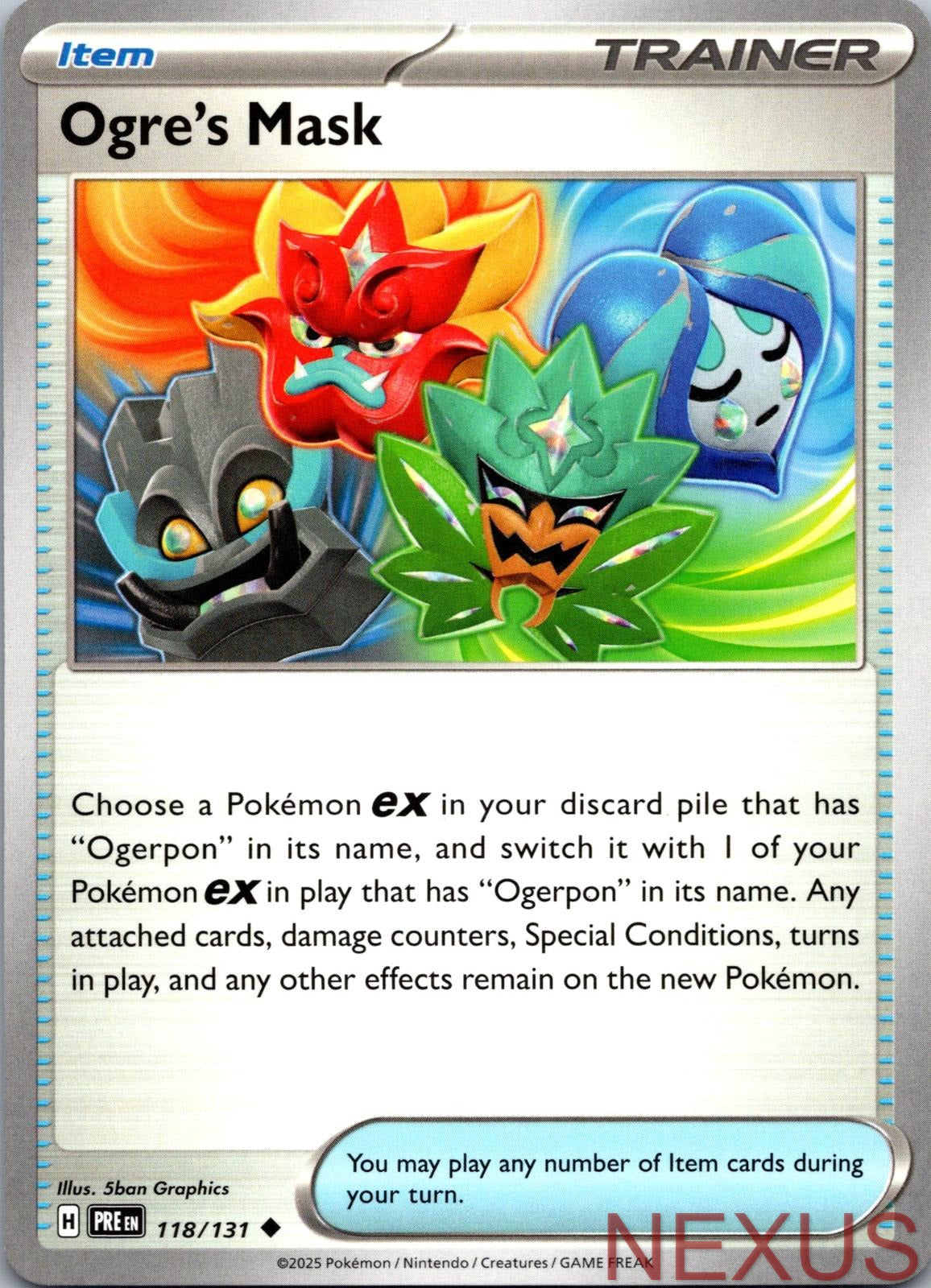 Ogre's Mask 118/131 Uncommon Prismatic Evolutions Near Mint