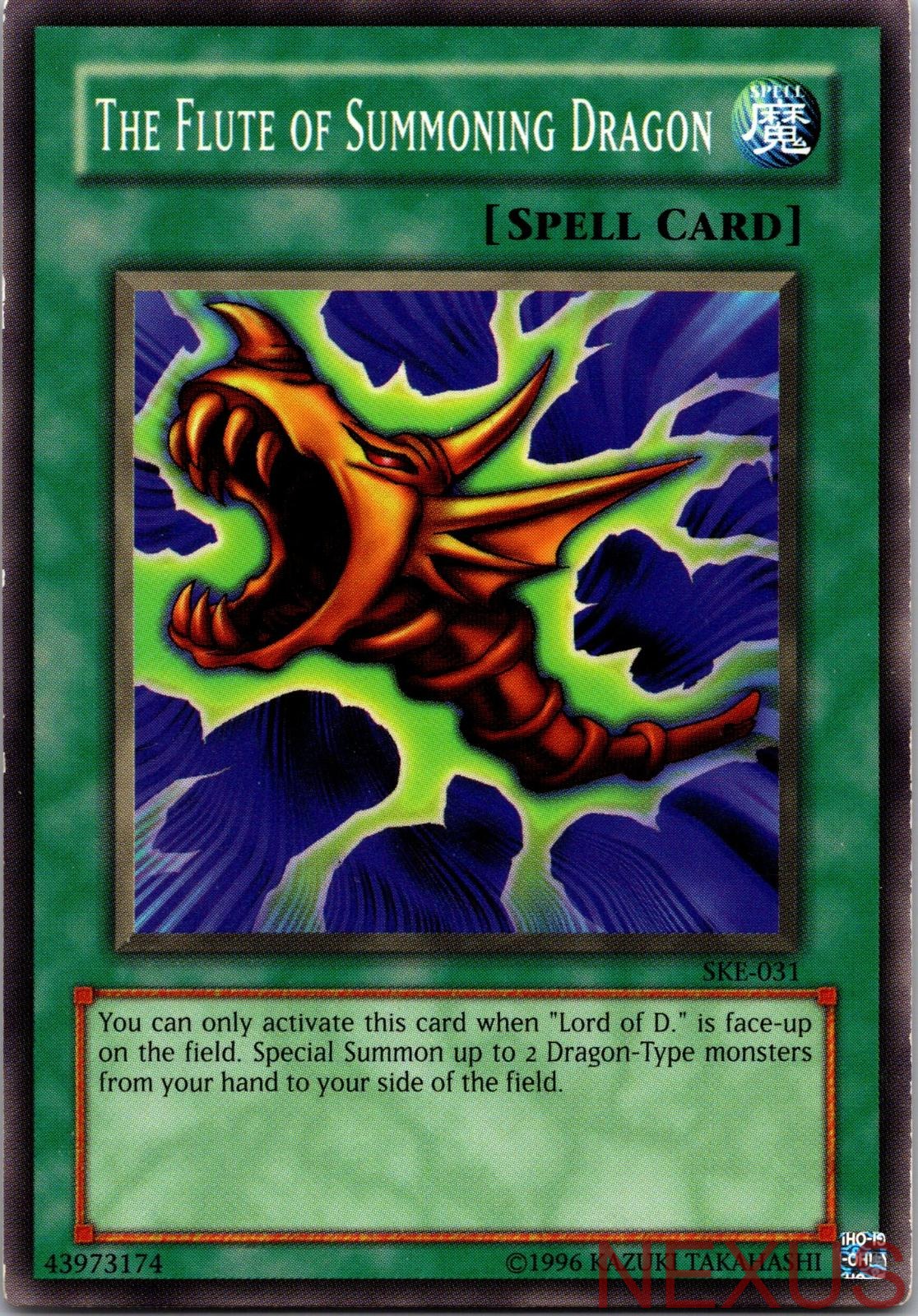 The Flute of Summoning Dragon SKE-031 Starter Deck: Kaiba Evolution Unlimited NM