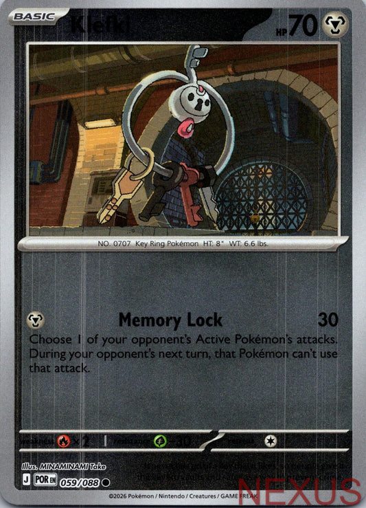 Klefki 059/088 Common Reverse Holo Near Mint