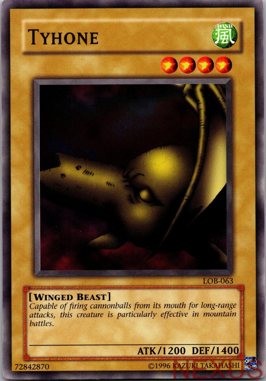 Tyhone LOB-063 Common The Legend of Blue Eyes White Dragon Yu-Gi-Oh Unlimited NM