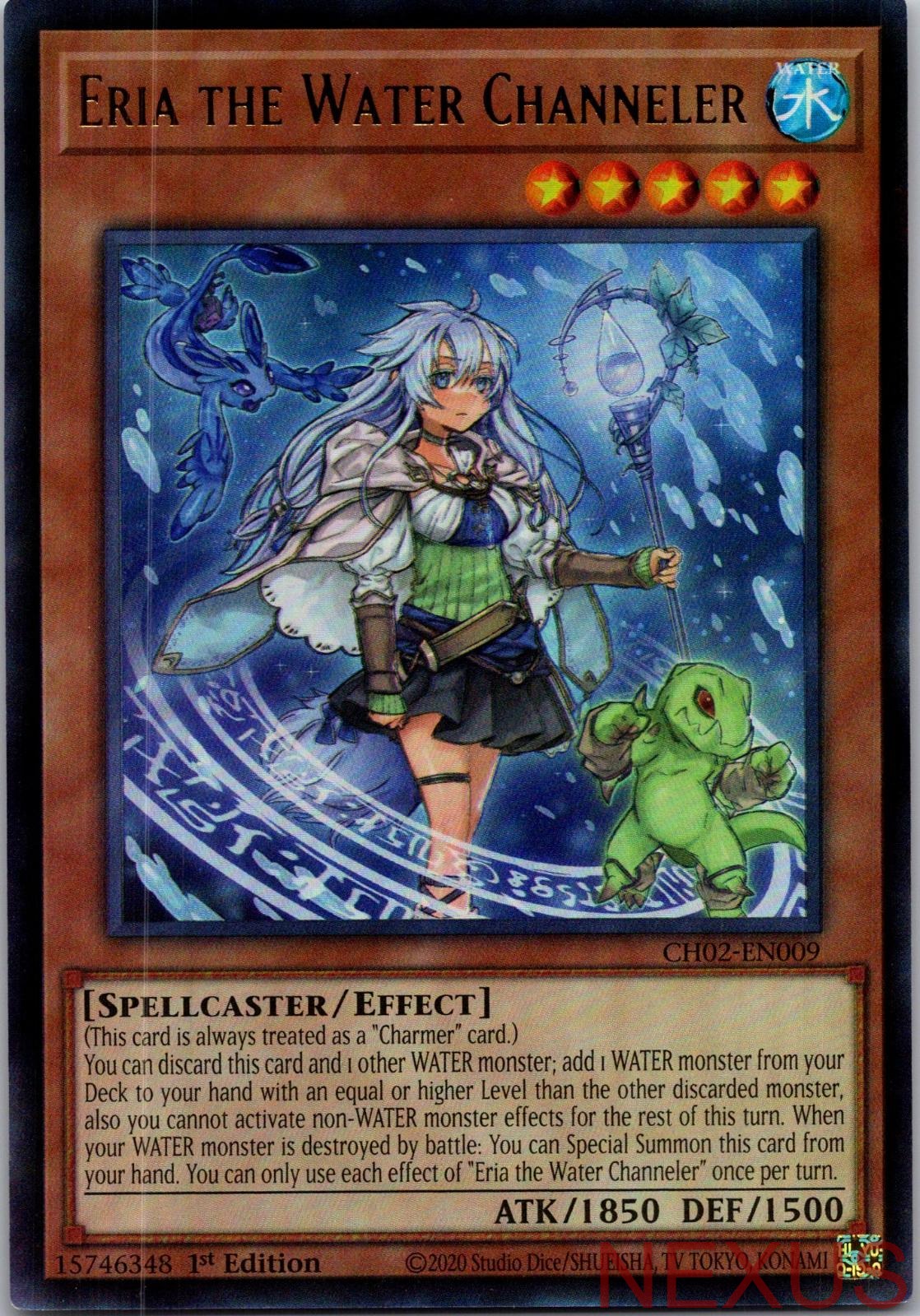 Eria the Water Channeler CH02-EN009 Ultra Rare 1st Edition Near Mint
