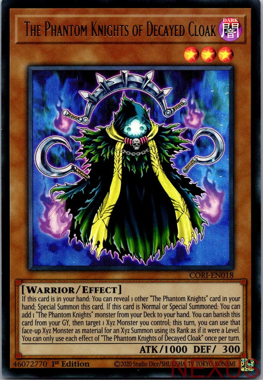 The Phantom Knights of Decayed Cloak CORI-EN018 Chaos Origins 1st Edition NM