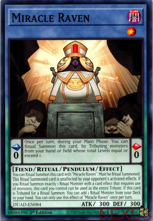 Miracle Raven DUAD-EN084 Common 1st Edition Near Mint