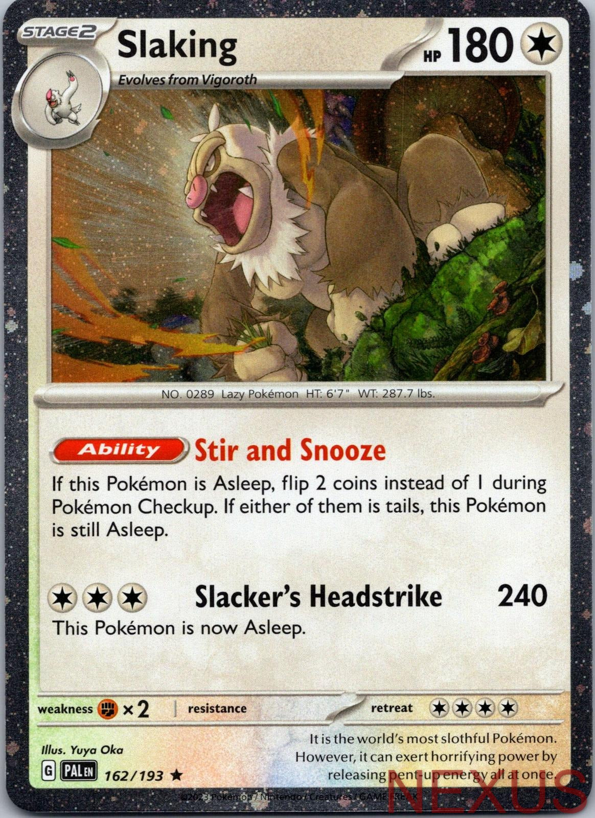 Slaking (Cosmos Holo) 162/193 Rare Near Mint
