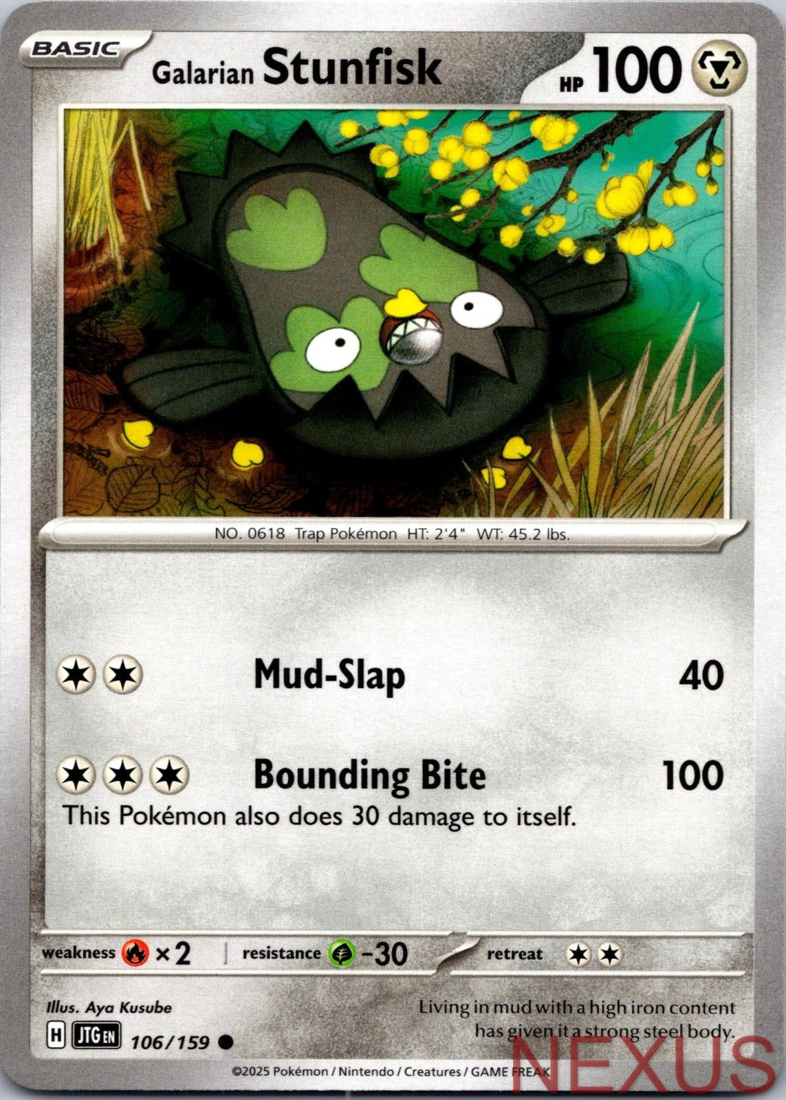 Galarian Stunfisk 106/159 Common Near Mint