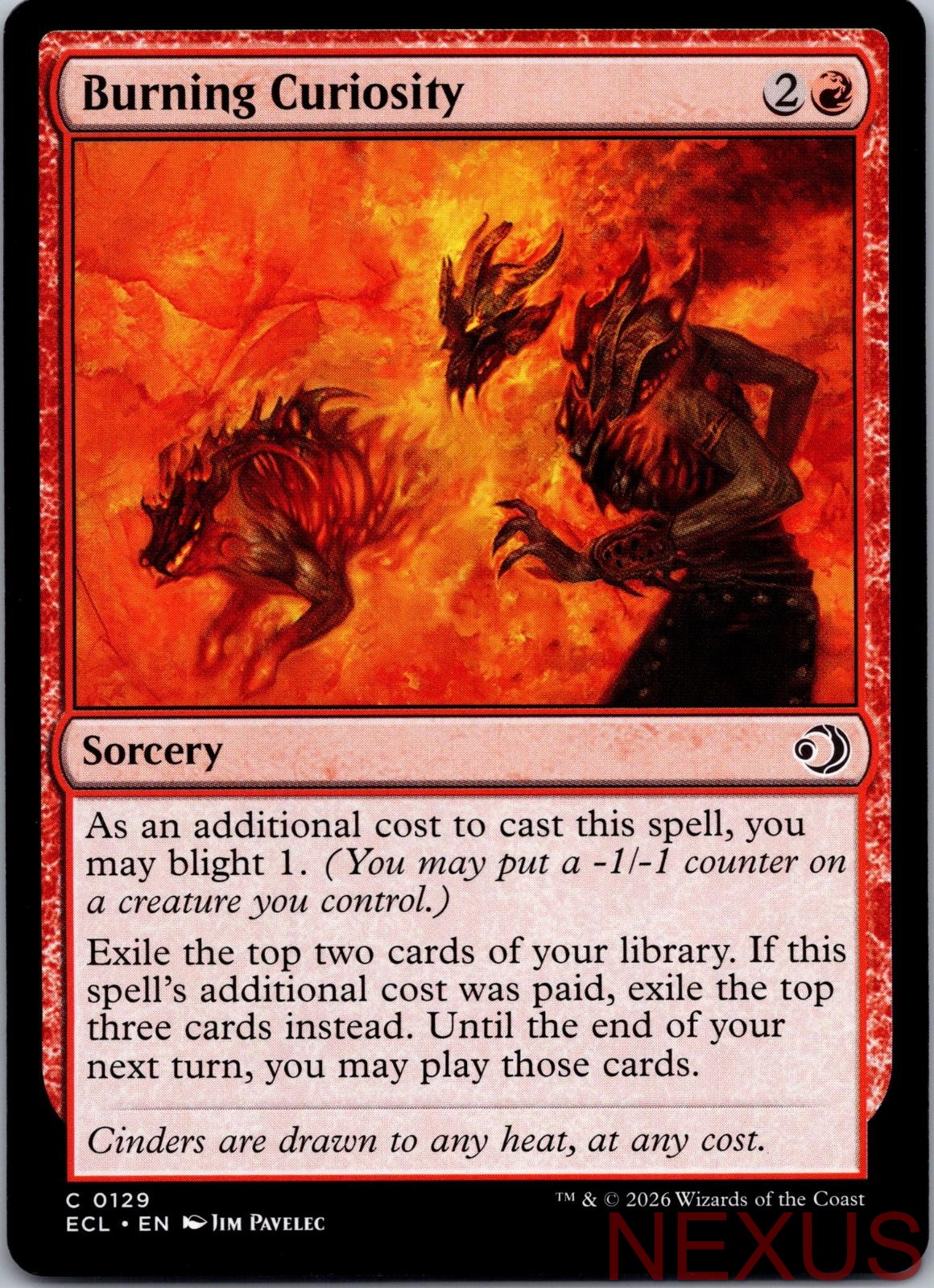 Burning Curiosity 129 Common Near Mint